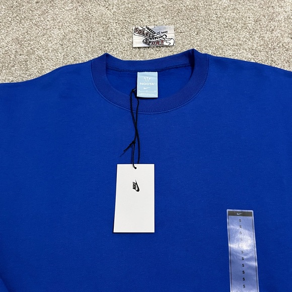 New Nike x NOCTA Drake Crewneck Cotton Sweater Sweatshirt Royal Blue Mens Size - Picture 3 of 5